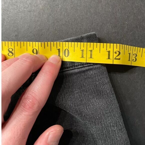 Free People Black Zip Up Denim Pencil  Mini Skirt - Picture 7 of 8